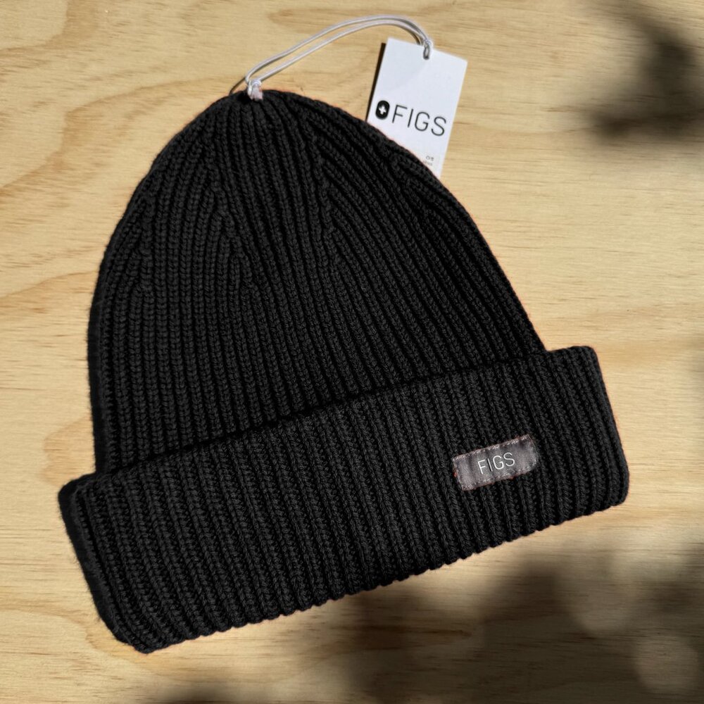 New, FIGS Oversize Beanie Black